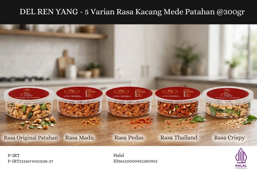 Kacang Mete Pecahan Premium 300gr Toples Pipih - Pilihan Rasa