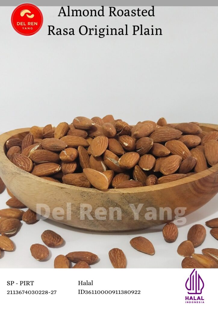 KACANG ALMOND PANGGANG PREMIUM - DEL REN YANG